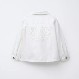 Zara Kids Embroidered Twill Overshirt Size 5T